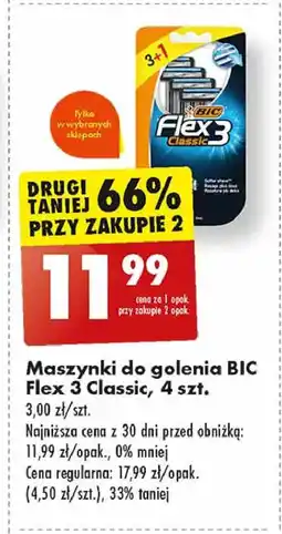 Biedronka Maszynka do golenia classic Bic Flex 3 oferta