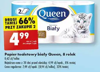 Biedronka Papier toaletowy biały Queen oferta