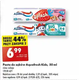Biedronka Pasta do zębów 6-8 Aquafresh My Big Teeth oferta