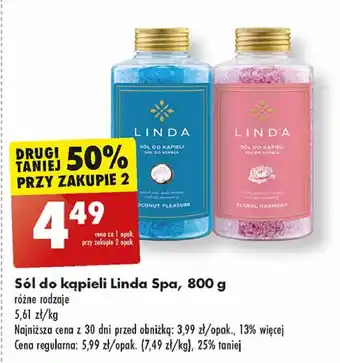 Biedronka Sól do kąpieki coconut pleasure Linda oferta