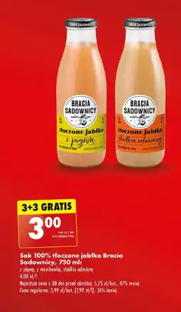Biedronka Sok tłoczony jabłko i marchew Bracia Sadownicy oferta