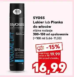 Kaufland Pianka do włosów Syoss Volume Lift oferta