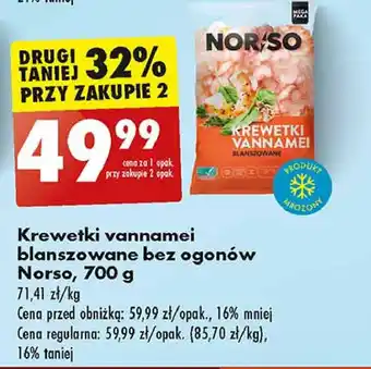 Biedronka Krewetki vannamei blanszowane Norso oferta