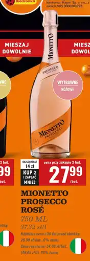 Biedronka Prosecco Mionetto oferta