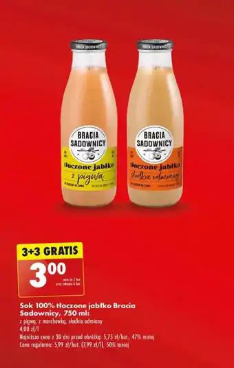 Biedronka Sok Bracia Sadownicy oferta