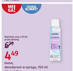 Rossmann Dezodorant invisivble Isana Clear & Fresh oferta