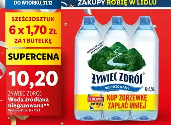 Lidl Woda niegazowana Żywiec Zdrój oferta