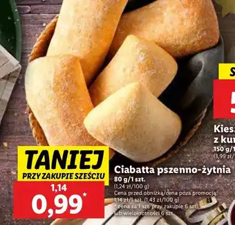 Lidl Ciabatta pszenno-żytnia oferta