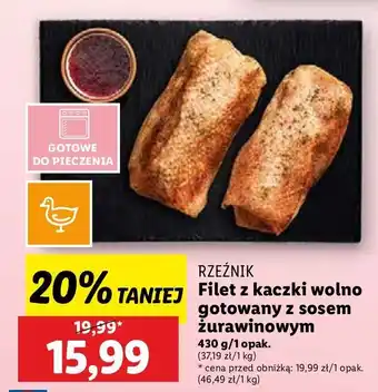 Lidl Filet z kaczki wolno gotowany żurawiną Rzeźnik Codzienna Dostawa oferta