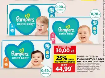 Lidl Pieluszki dla dzieci 6 Pampers Active Baby oferta