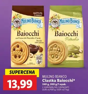 Lidl Ciastka baiocchi pistacjowe Mulino Bianco oferta