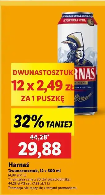 Lidl Piwo Harnaś Jasne Pełne oferta