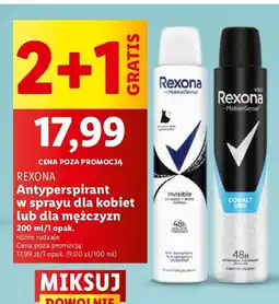 Lidl Antyperspirant Rexona Men Cobalt Dry oferta