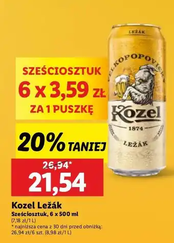 Lidl Piwo Kozel Lezak oferta