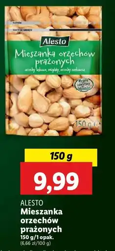 Lidl Mieszanka orzechowa prażona i solona Alesto oferta