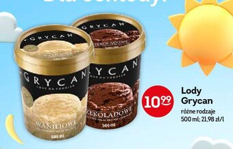 Żabka Lody Grycan 500ml oferta