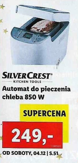 Lidl Automat do pieczenia chleba 850 W oferta