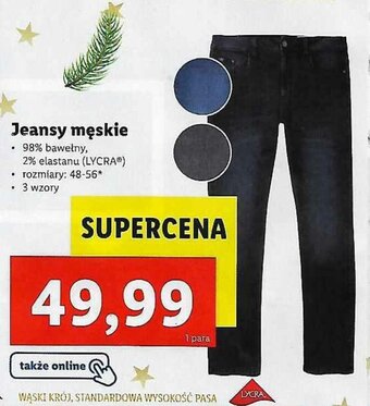 Lidl Jeansy męskie oferta