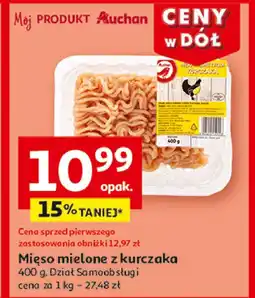 Auchan Mięso mielone z nogi kurczaka Auchan oferta