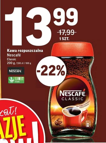 Intermarche Kawa rozpuszczalna Nescafé Classic 200g oferta