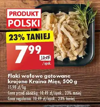 Biedronka Flaki wołowe gotowane krojone Kraina mięs oferta