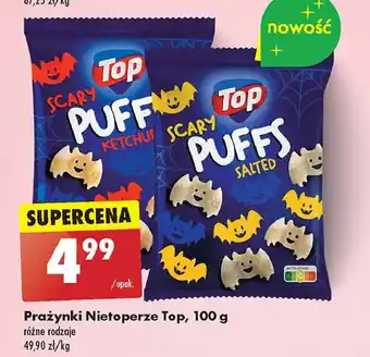 Biedronka Prażynki scary puffs salted Top snackers oferta