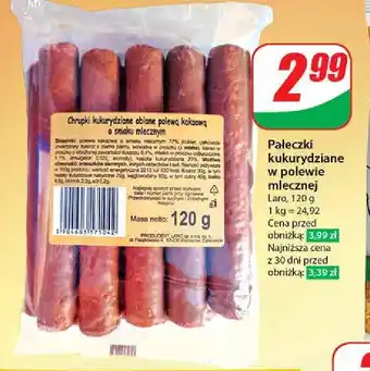 Dino Pałeczki kukurydziane w polewie mlecznej Laro oferta