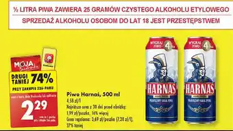 Biedronka Piwo Harnaś Jasne Pełne oferta