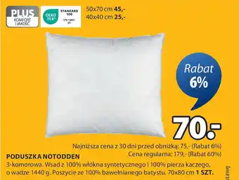 JYSK PODUSZKA NOTODDEN oferta