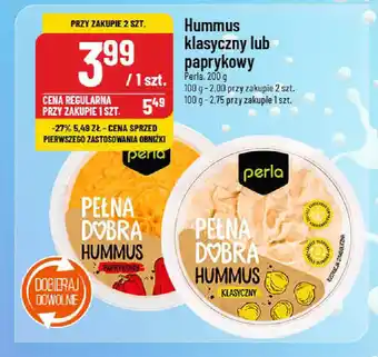 Polomarket Hummus klasyczny lub paprykowy Perla oferta