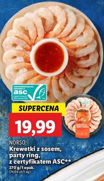 Lidl Krewetki vannamei w pierścieniu z sosek słodko-pikantnym Norso oferta