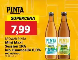 Lidl Piwo limoncello Pinta Mini Maxi 0% oferta