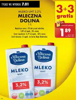 Biedronka Mleko UHT 3.2% Mleczna Dolina oferta