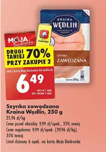 Biedronka Szynka zawędzana Kraina Wędlin oferta