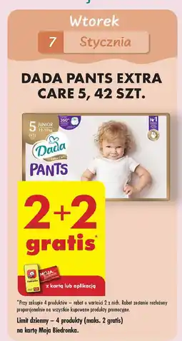 Biedronka Pieluszki dla dzieci junior Dada Extra Care oferta
