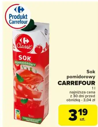 Carrefour Sok pomidorowy Carrefour Classic oferta