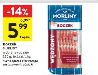 Intermarche Boczek wędzony plastry Morliny oferta