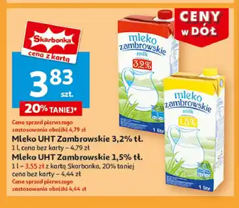 Auchan Mleko 3.2% Mlekpol zambrowskie oferta