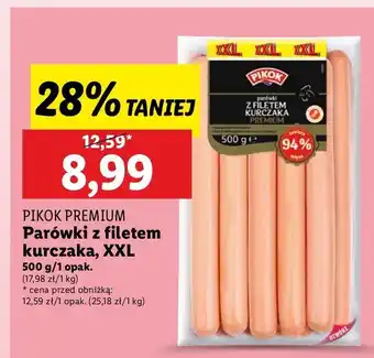 Lidl Parówki z filetem kurczaka premium Pikok oferta