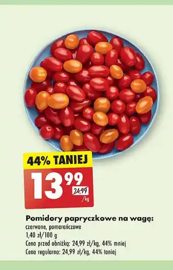 Biedronka Pomidory papryczkowe pomarańczowe oferta