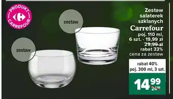 Carrefour Salaterki szklane 300 ml 1 OPAK 3 SZT oferta