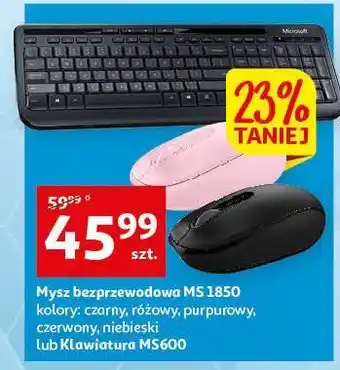 Auchan Mysz ms1850 czarna 1 SZT oferta