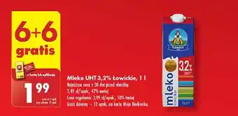 Biedronka Mleko 3.2 % Łowicz 1906 Łowickie oferta