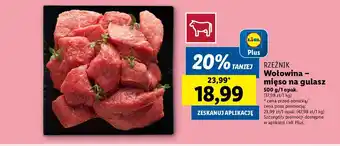 Lidl Mięso wołowe na gulasz Rzeźnik Codzienna Dostawa oferta