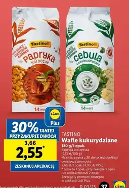 Lidl Wafle kukurydziane papryka Tastino oferta