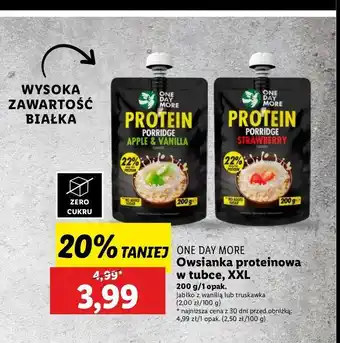 Lidl Owsianka proteinowa jabłko i wanilia One day more oferta