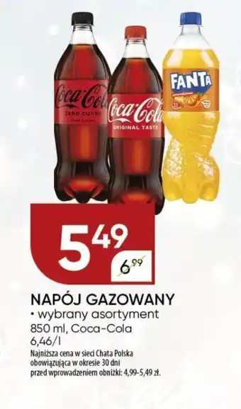 Chata Polska Napój gazowany coca-cola oferta