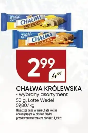 Chata Polska Chałwa królewska lotte wedel oferta