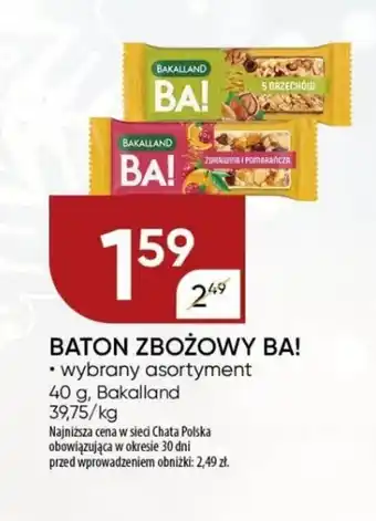 Chata Polska Baton zbożowy ba! bakalland oferta