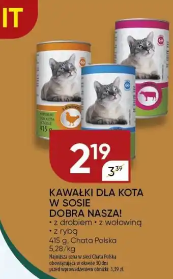 Chata Polska Kawałki dla kota w sosie dobra nasza! chata polska oferta